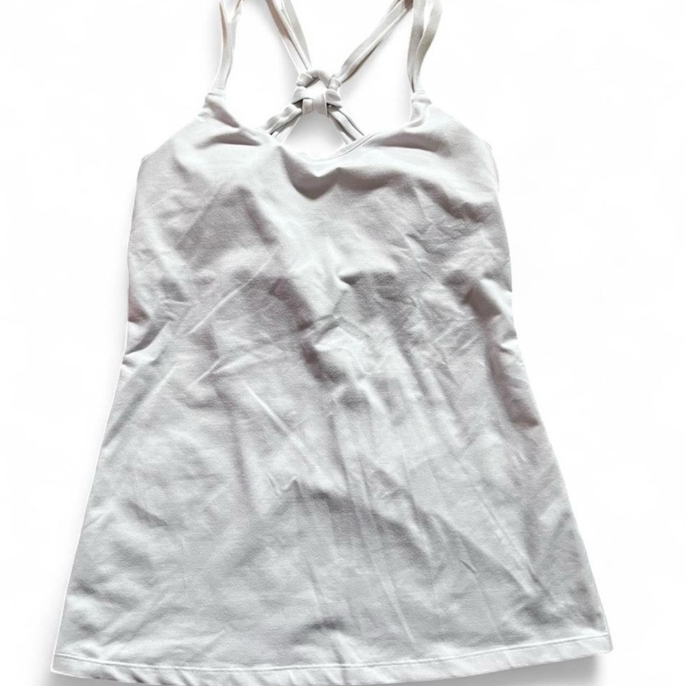 Mono B Women’s White Mesh Racerback Workout Running Activewear TankTop Size L
